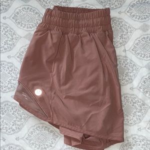 Pink lululemon shorts 2inch.